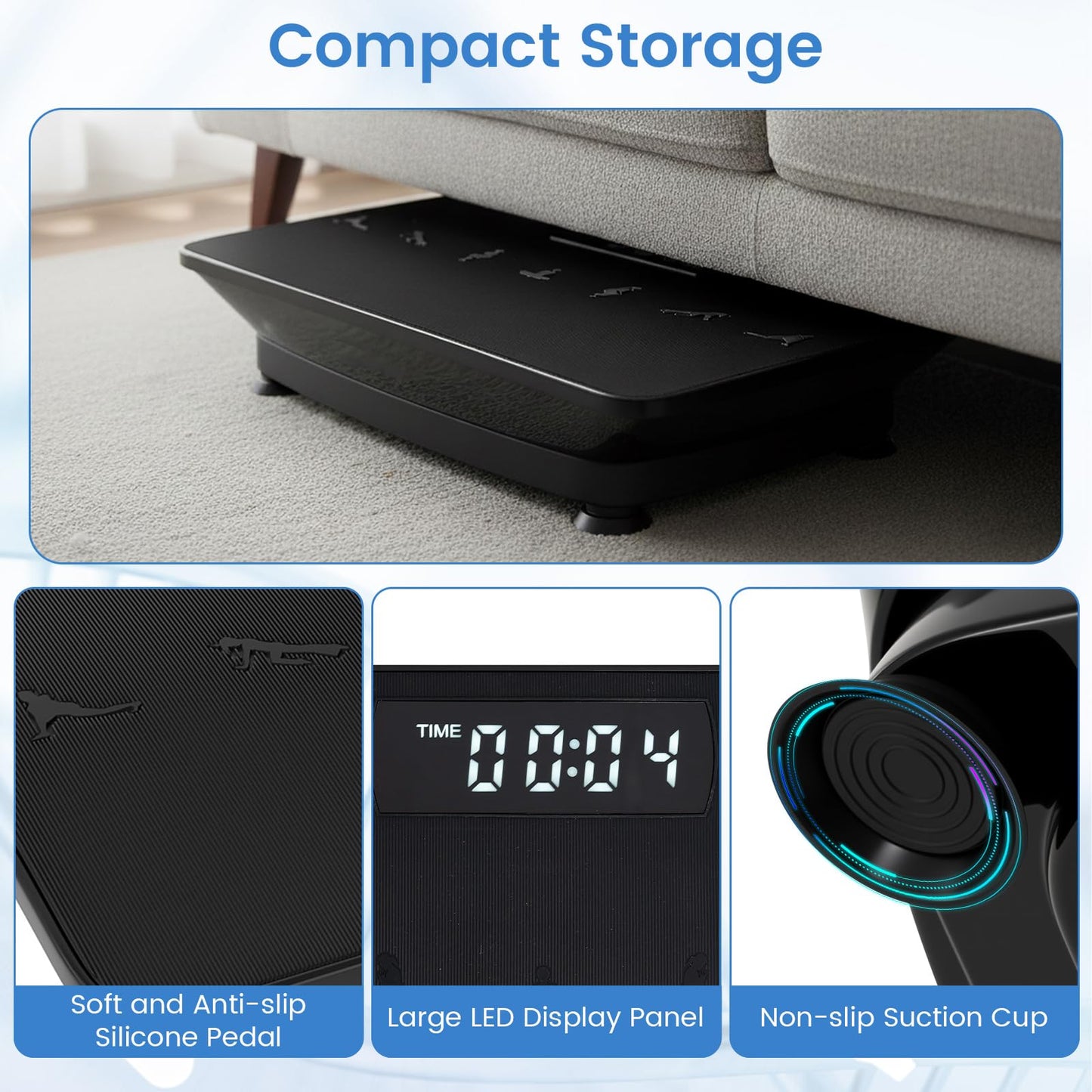 Vibration Plate Exercise Machine with Gravity Sensor for Home