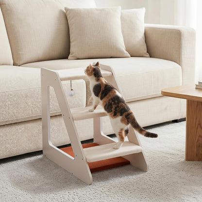 3-Tier Pet Stair Cat Steps Dog Climber Ladder