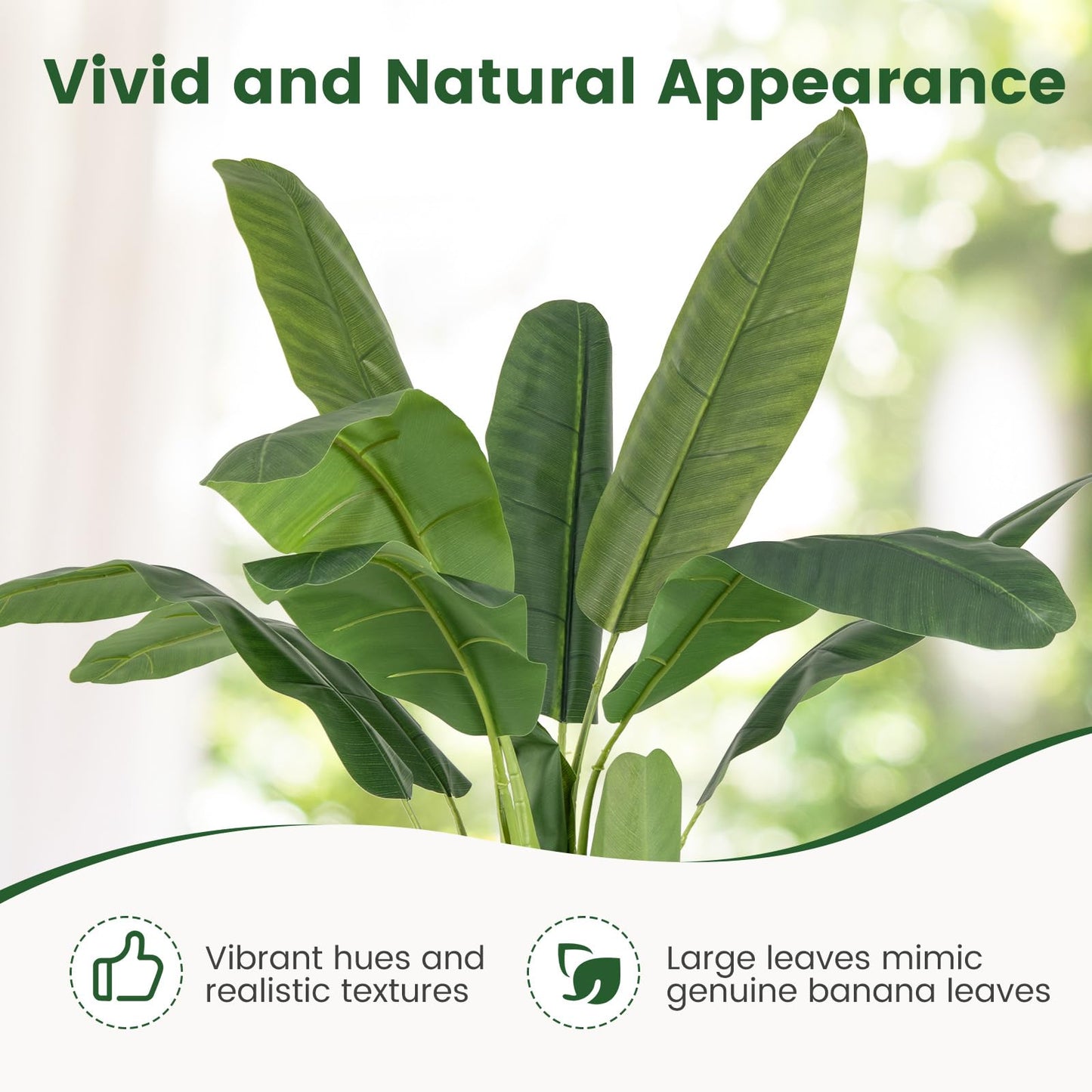 Bird of Paradise Artificial Plant Faux Banana Leaf Tree