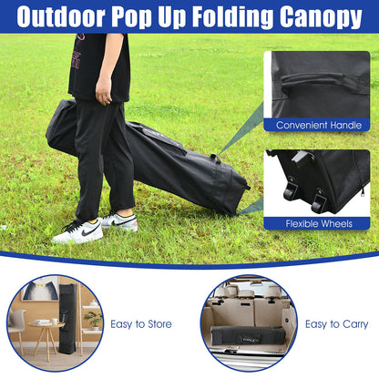 4 x 4m Pop up Outdoor Gazebo with 2-Tier Roof and Carrying Bag