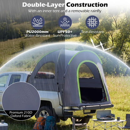 Pickup Truck Tent 168-177 CM Waterproof PU2000mm