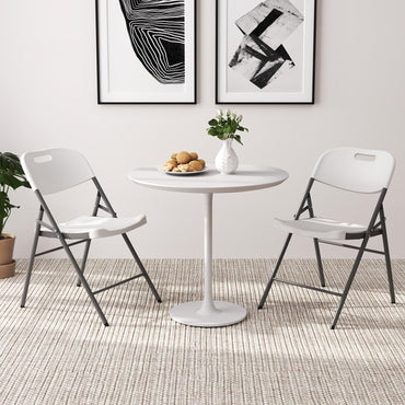 HDPE Portable Dining Chairs Set of 4 with Contoured Seat