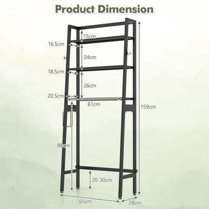 Over The Toilet Storage Shelf with Adjustable Adjustable Bottom Bar