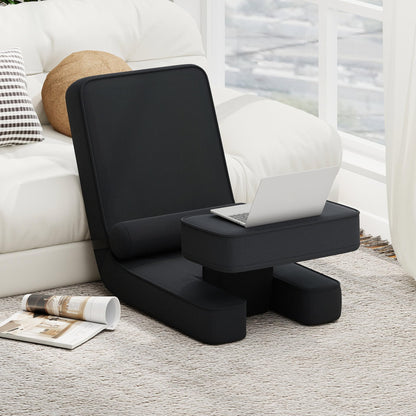 Folding Sofa Chair, Lazy Floor Sofa Bed with 5-Level Adjustable Backrest