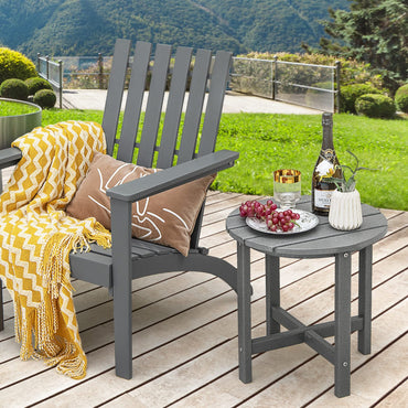 All Weather HDPE Adirondack Table Garden Round Coffee Table