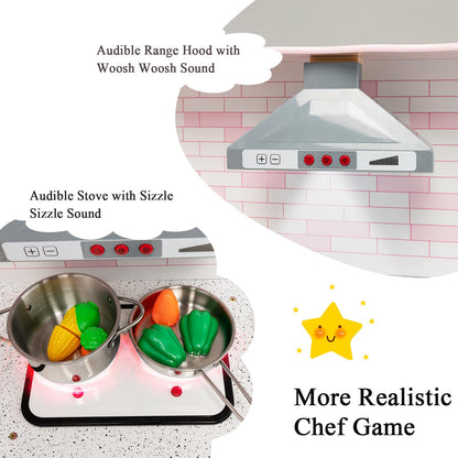 Kids Corner Kitchen Playset with Apron and Chef Hat