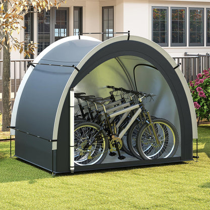 Bike Storage Shed Tent, Waterproof Anti-UV Garden Shed with Silver-coated Fabric