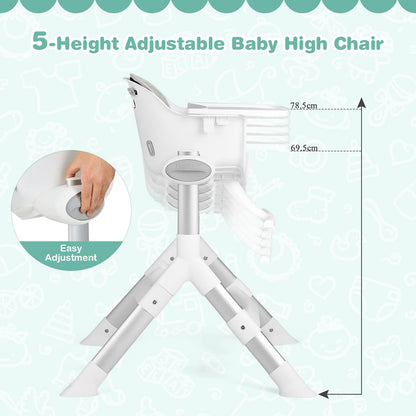 Infant High Chair with Removable Dishwasher Safe Tray