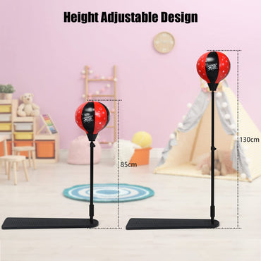 Punching Bag with Stand and Gloves