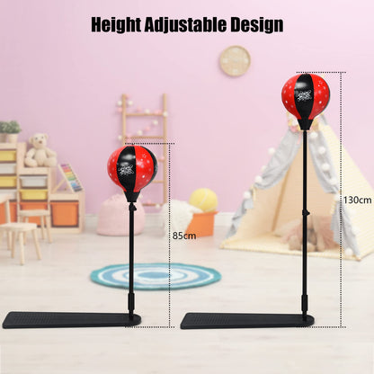 Punching Bag with Stand and Gloves