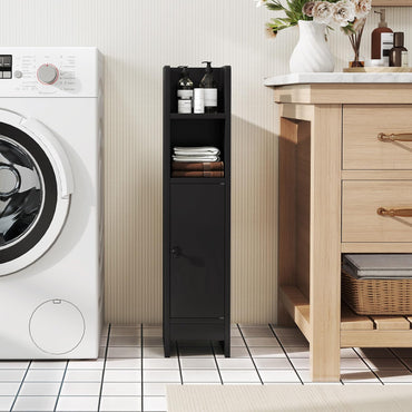 Bathroom Storage Cabinet with Door and Adjustable Shelves