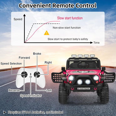 2 Seat Kids Ride on Truck with Parent Remote Control