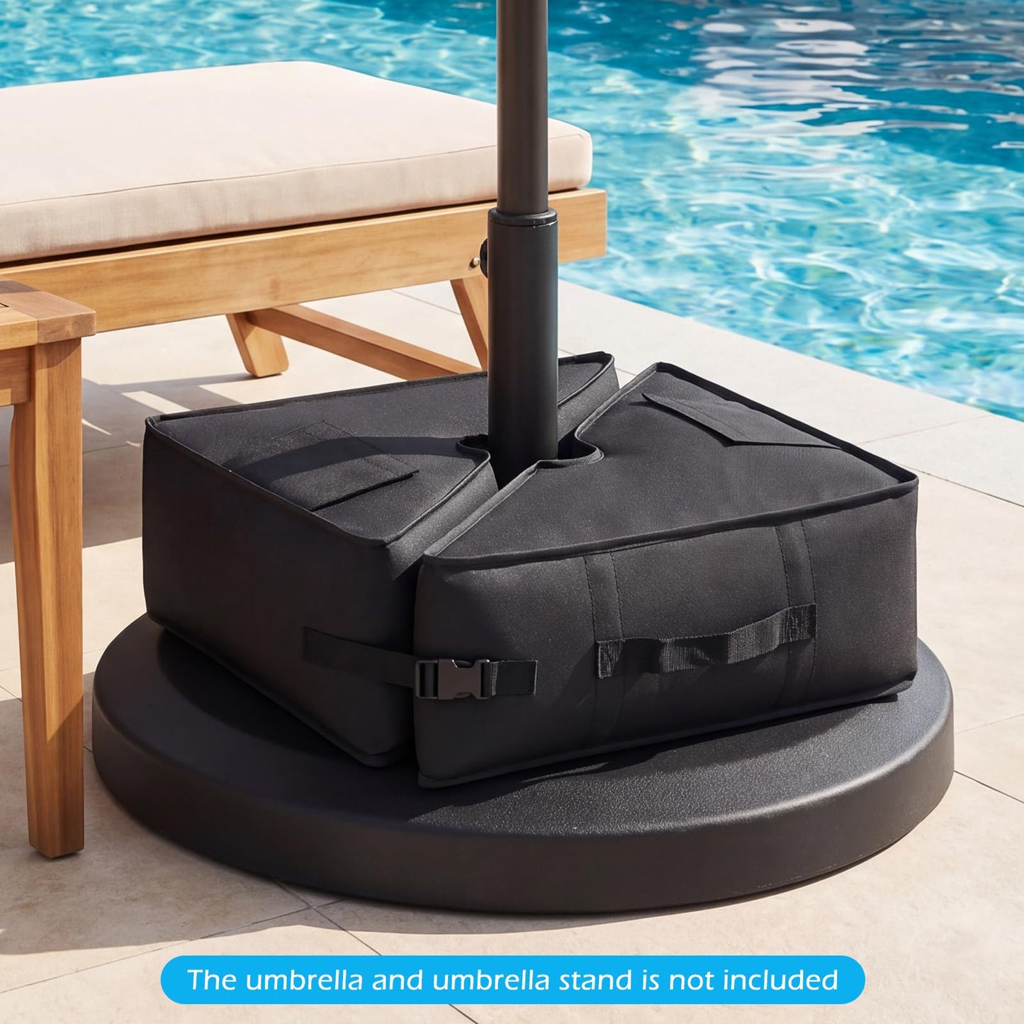 Parasol Base Weight Bag, 40KG Sand Fillable Umbrella Stand with 900D Oxford Sandbags