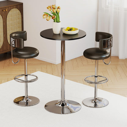60cm Counter Bistro Pub Tables with Fixed Tabletop for Home Kitchen Café