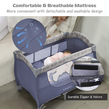 Portable Baby Bed Playard with Bassinet
