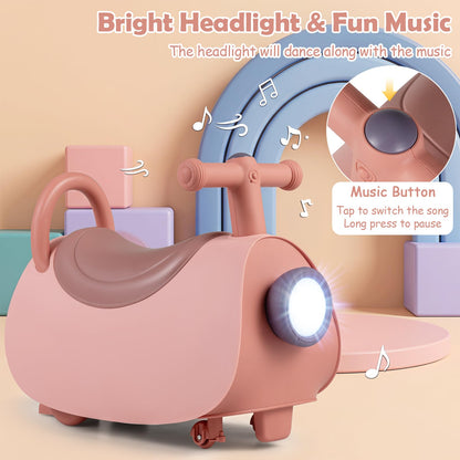 Kids Ride on Car, Toddler Foot-to-Floor Sliding Car with Music