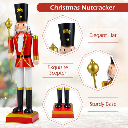 83cm/122cm Christmas Nutcracker, Metal Xmas Nutcracker Figure with High Hat