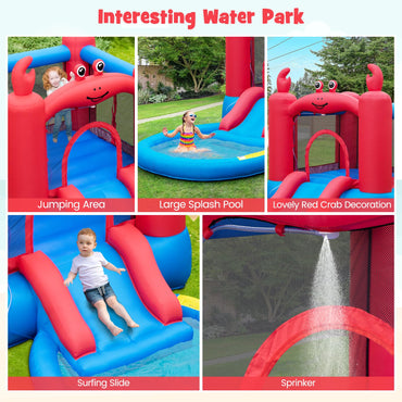 Crab-themed Water Park with Slide and Splashing Pools