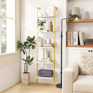 Tall Narrow Wall Bookshelf Open Display Rack