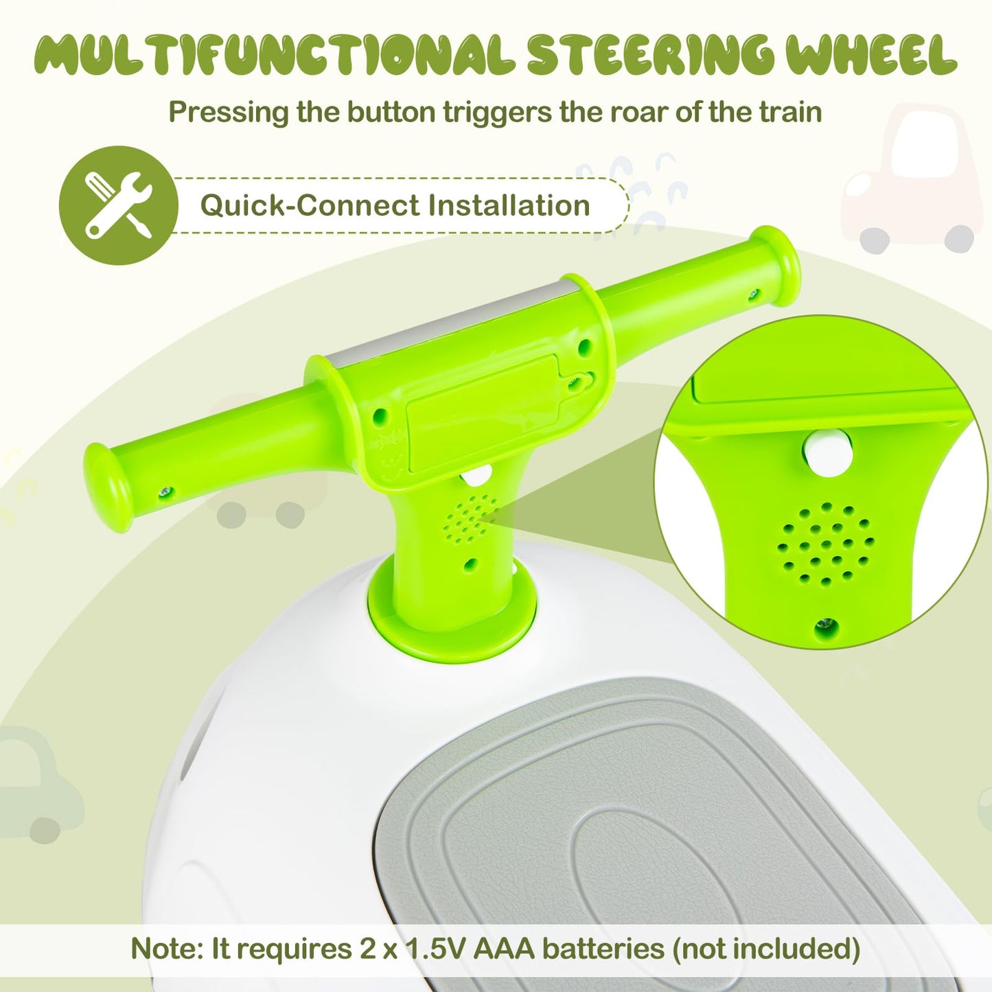 Ride on Push Car for Toddlers Sit to Stand Car with Horn and Storage