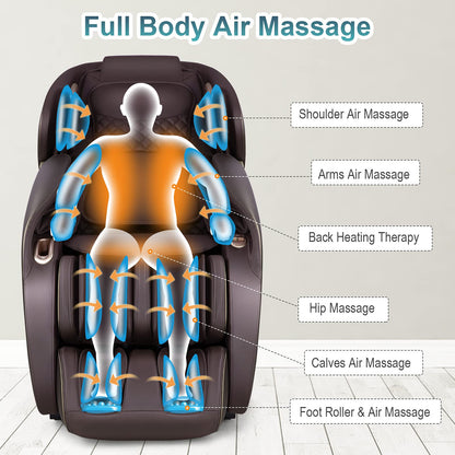 Full Body Electric Zero Gravity Massage Recliner with Foot Roller