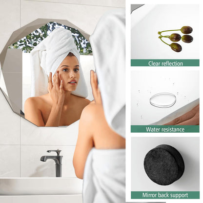 Premium Silver Polished Frameless Wall Mount Mirror