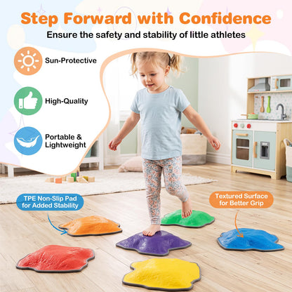 Kids Stepping Stones, Stackable Balance Blocks