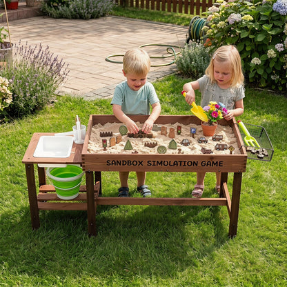 Sensory Table with Water Pump & Sink, Toddler Activity Table