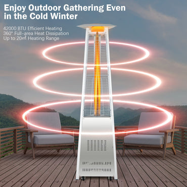 Outdoor Patio 42000 BTU Stainless Steel Propane Burner with Wheels