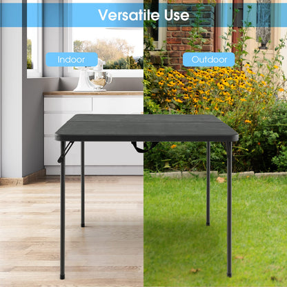Portable Plastic Dining Camping Trestle Table for Indoor Outdoor Use