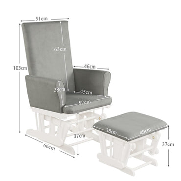 Reclining Maternity Chair with Padded Cushions