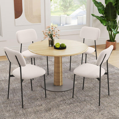Modern Linen Fabric Dining Chair Set of 4