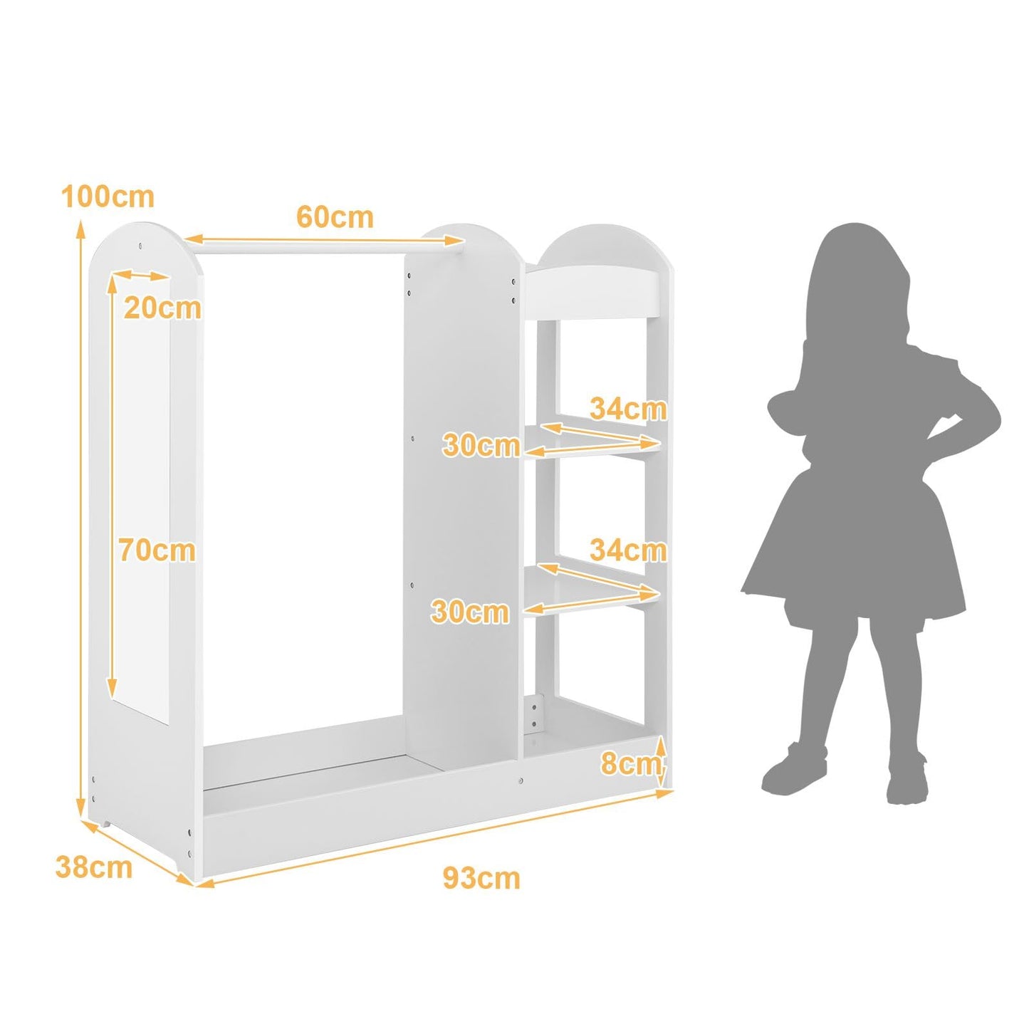 Kids Dress up Storage with Mirror