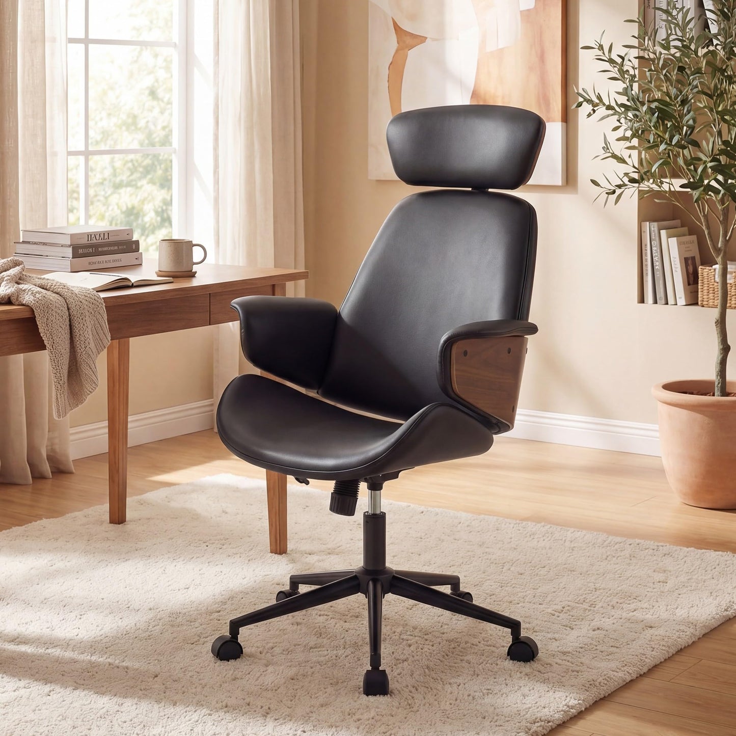 Ergonomic Office Chair, Mid Century Modern Home Desk Chair