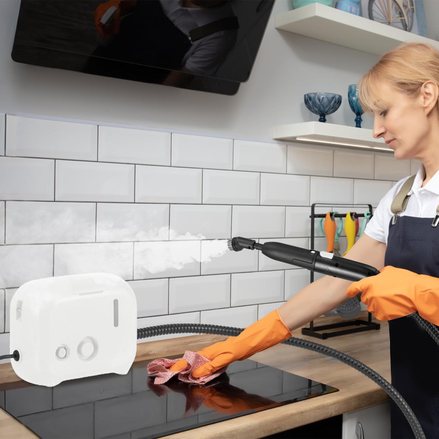 1600W Portable Steam Cleaner with 1L Water Tank