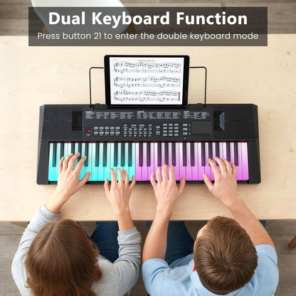 54 Key Keyboard Piano, Portable Digital Piano with 200 Rhythms