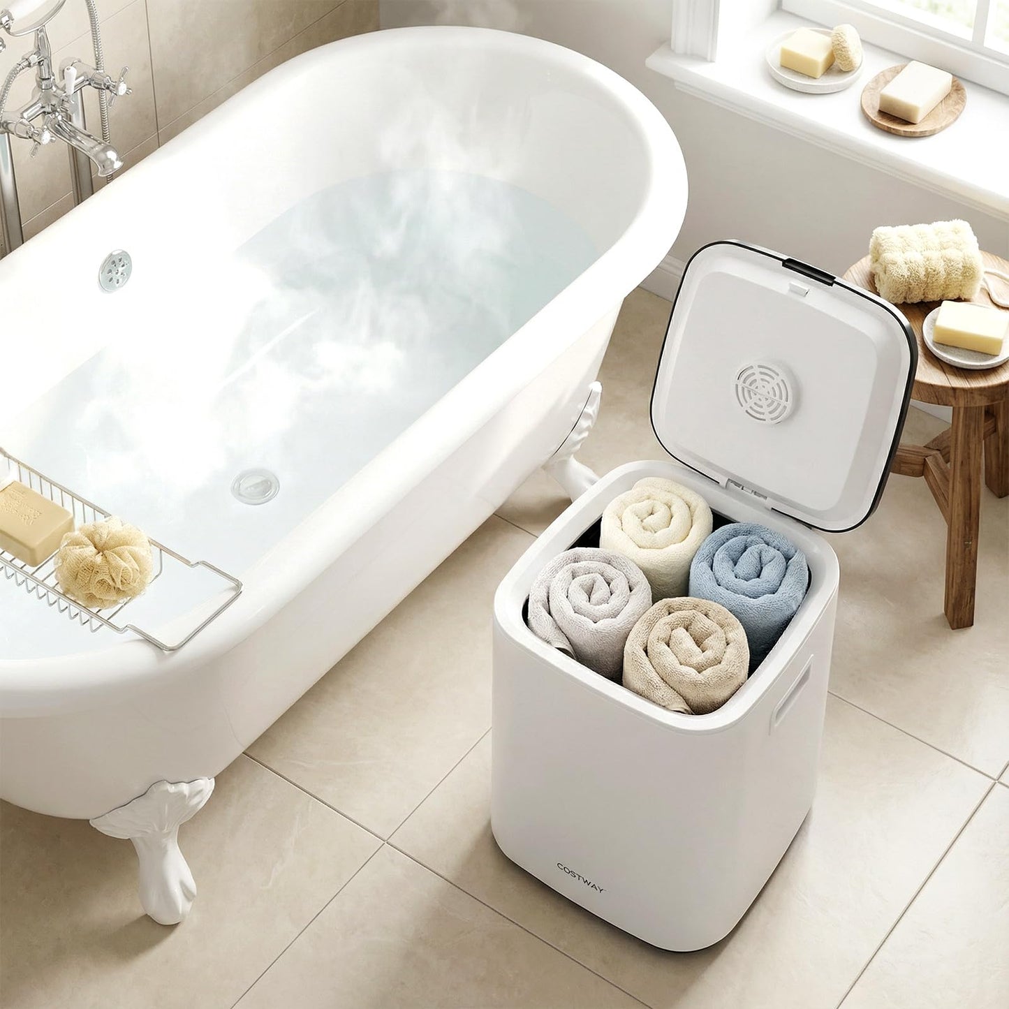 23L Towel Warmer Bucket Large Hot Towel Heater with Child Lock