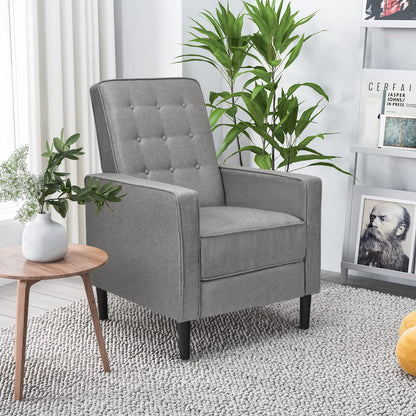 Giantex Accent Armchair, 3-Position Adjustable Sofa Chair Leisure Seat with Extendable Footrest