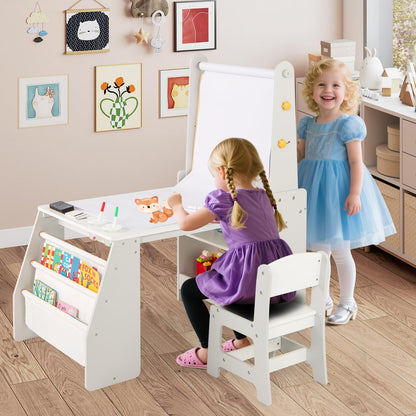 Kids Art Table and Chair Set Multifunctional Kids Activity