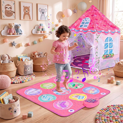 Kids Play Tent, Indoor Large Playhouse (with Dance Mat)
