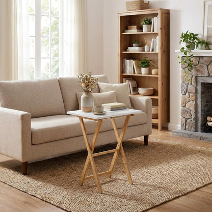 Folding Tables Set of 2, Portable TV Trays Table Small Sofa Side Tables