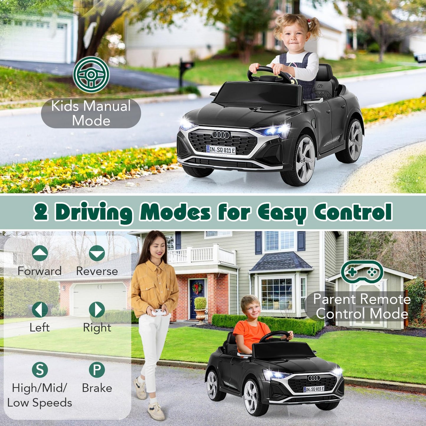 12V Electric Kids Ride on Car for Boys Girls