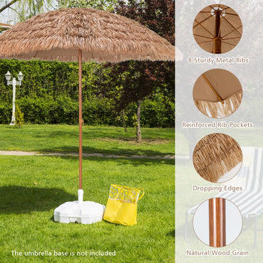 2.05M Outdoor Portable Easy Set-up 8-Rib Tropical Hawaiian Umbrella