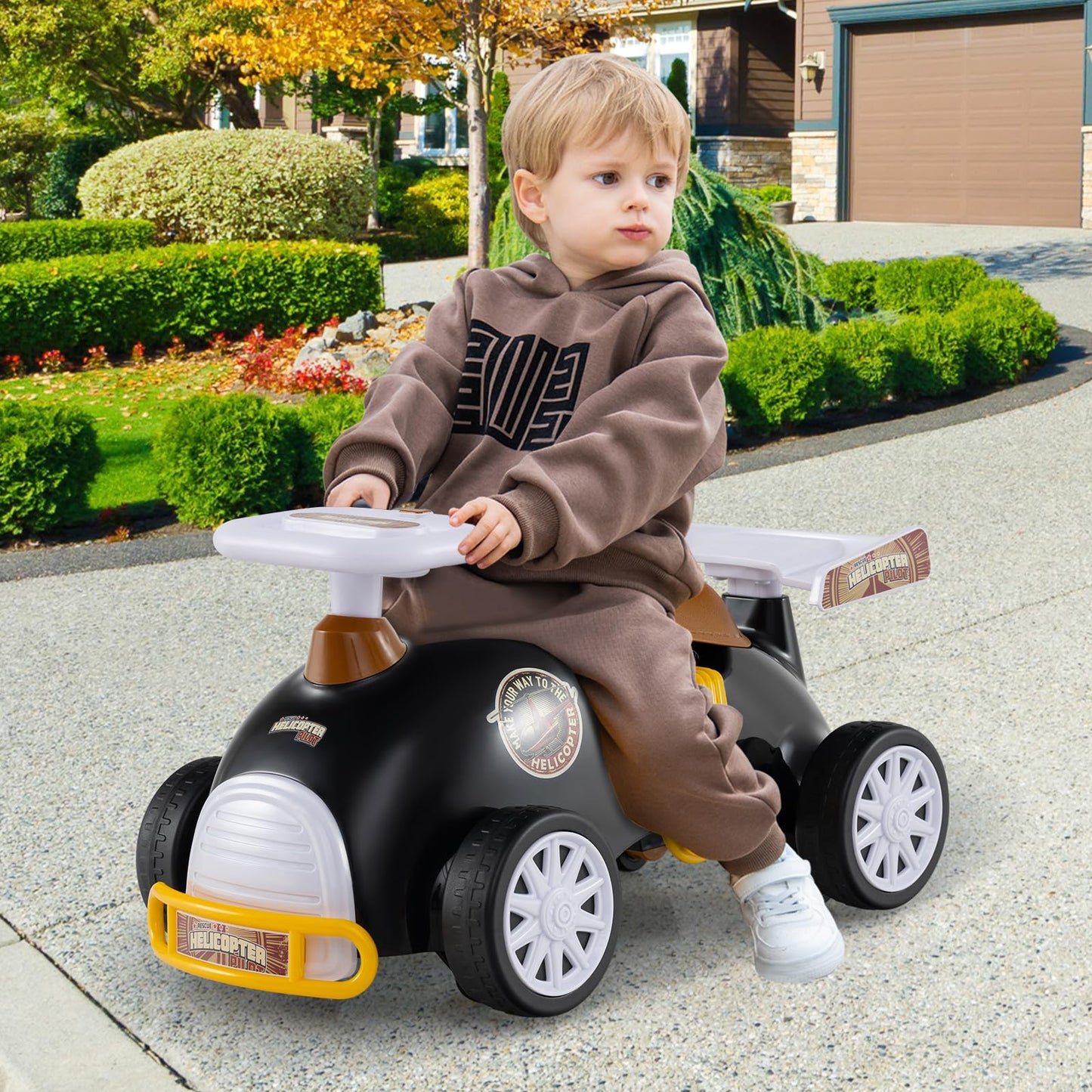Ride on Push Car with Music, Under-Seat Storage