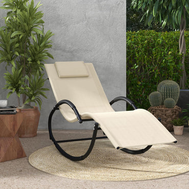 Outdoor Zero Gravity Recliner Garden Chair with Removable Headrest