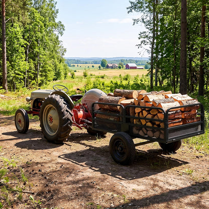 700 KG Capacity 0.5 m³ Heavy Duty Metal Dump Cart Trailer for ATV UTV Tractor