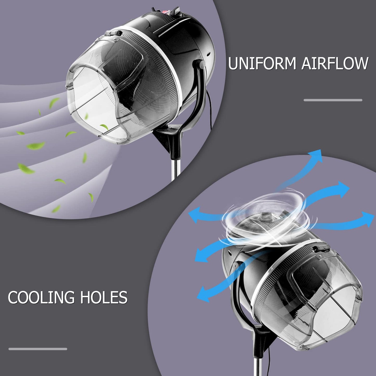 Portable Salon Hood Hairdryer with Stand