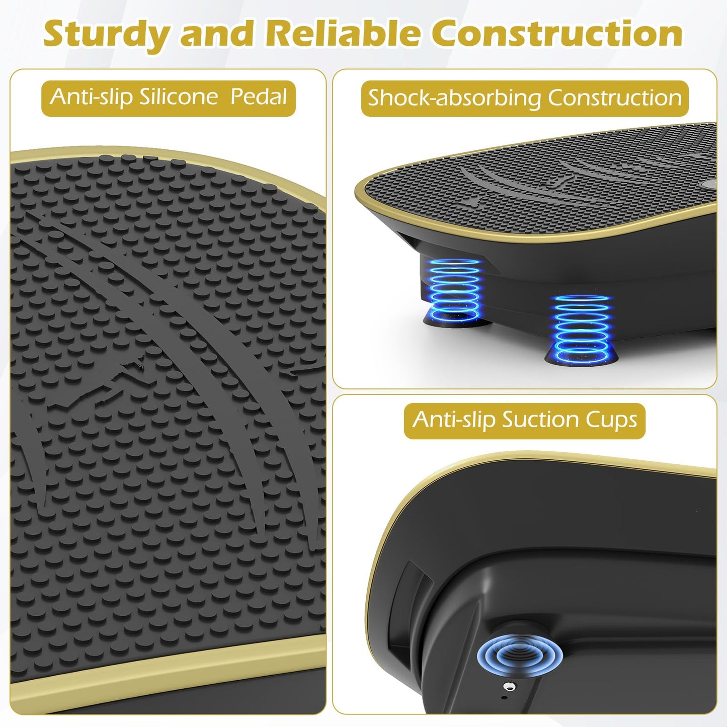 Vibration Plate Exercise Machine for Lymphatic Drainage and Weight Loss with 10 Speed Intensities