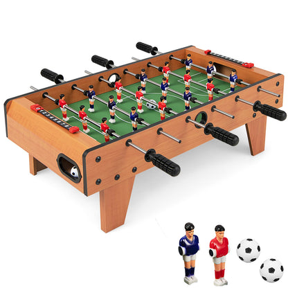 Wooden Table Football Set with Footballs for Adults and Kids