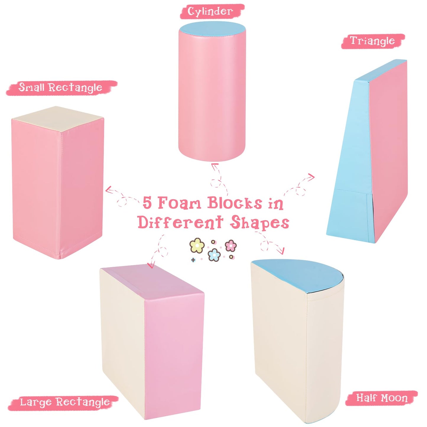 5-Piece Soft Waterproof Kids Climb and Crawl Activity Playset